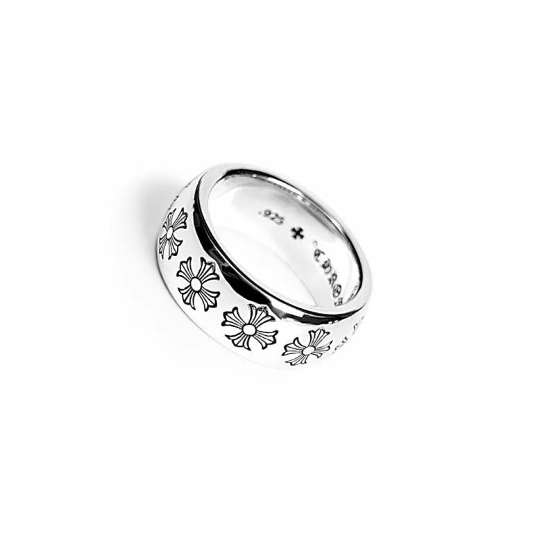 Chrome Hearts ETCHED PLUS BAND RING 2